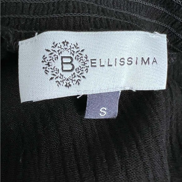 Bellissima Black Lightweight Fringe Crochet Blouse Size Small Whimsy Goth - Picture 10 of 12